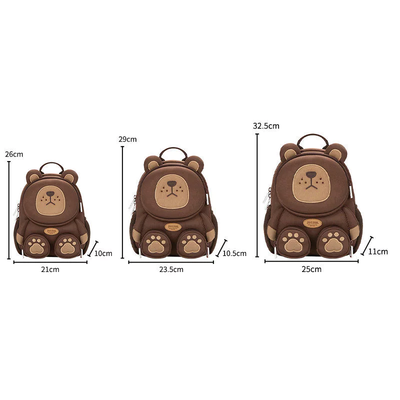 Rừng Hình Động Vật Trẻ Em Schoolbag Bé Trai Bé Gái Mẫu Giáo Ba Lô Du Lịch Dễ Thương Thoáng Khí Ba Lô