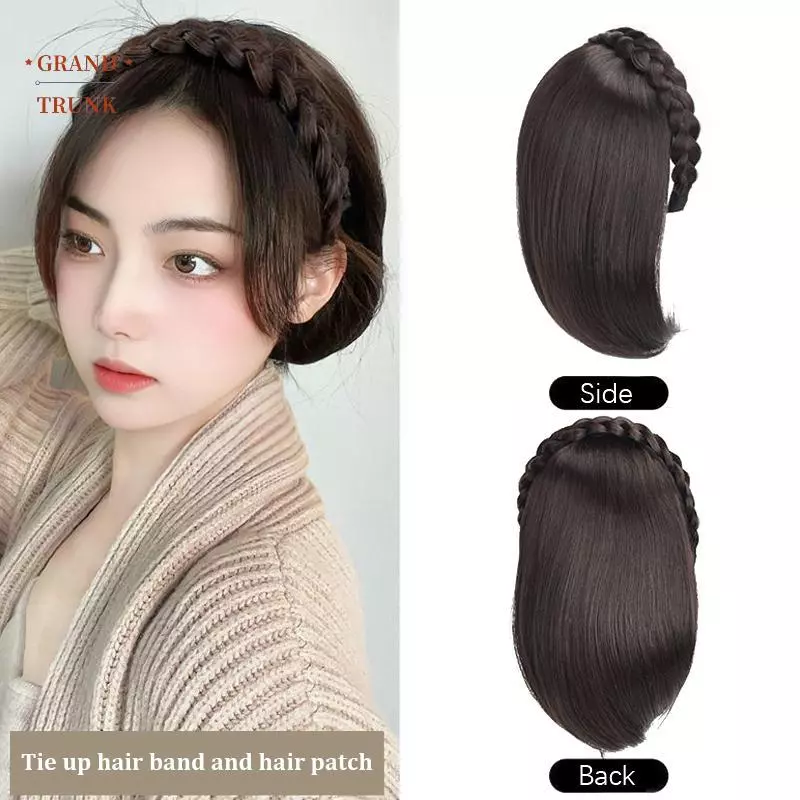 [INVN] Tóc Giả Cho Nữ Tóc Ngắn Có Tóc Giả Xương Cá Có Tóc Giả Tích Hợp Miếng Dán Tóc Phụ Kiện Tóc Mới