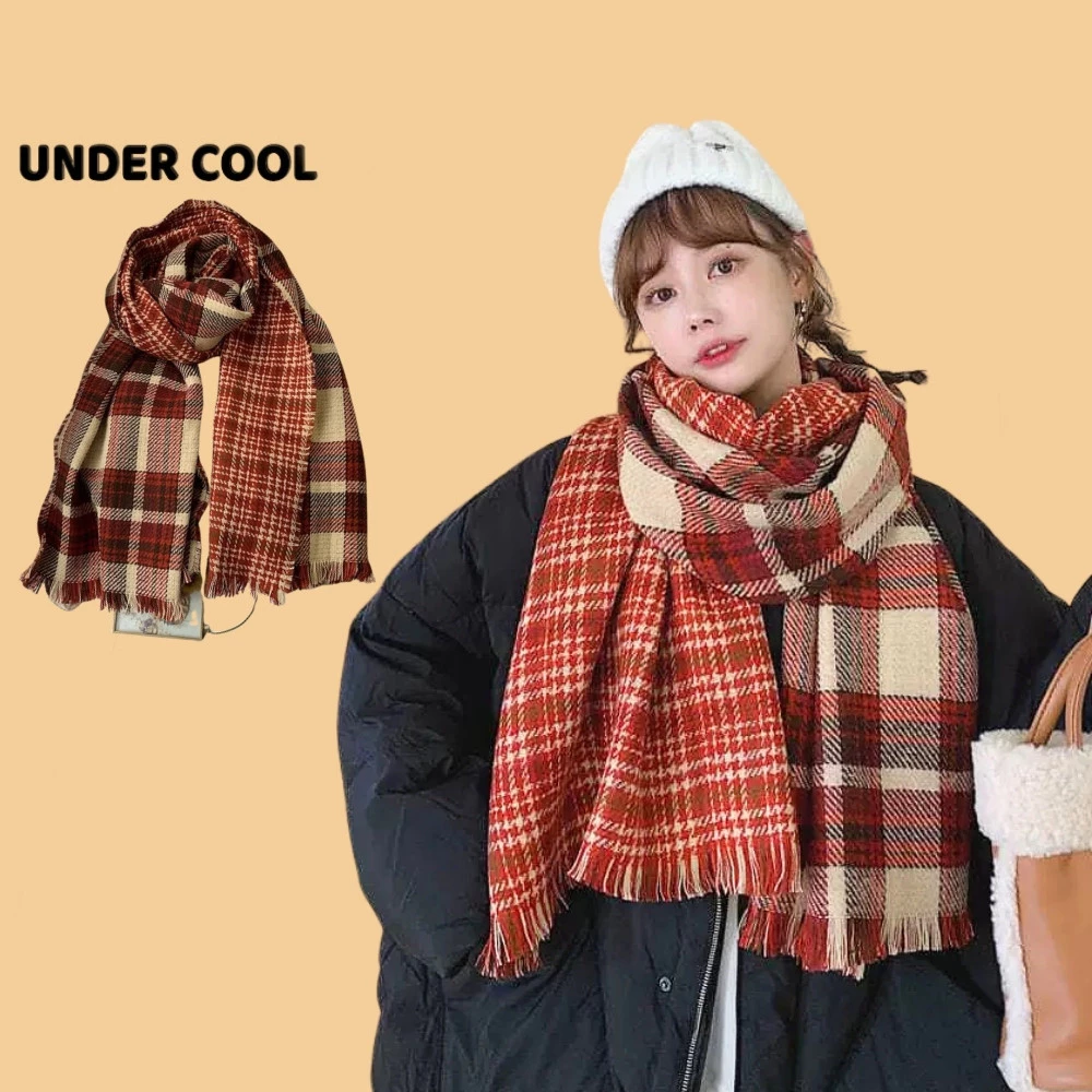 Khăn Len Kẻ - Giữ Ấm Mùa Đông Chất Len Dày Dài 175cm Phụ Kiện Tiện Lợi KC05 B79398
