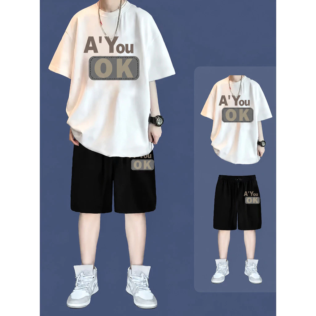 Set đồ bộ HappyFamily - Bộ quần áo Nam họa tiết A'YOU OK chất cotton 100 cao cấp