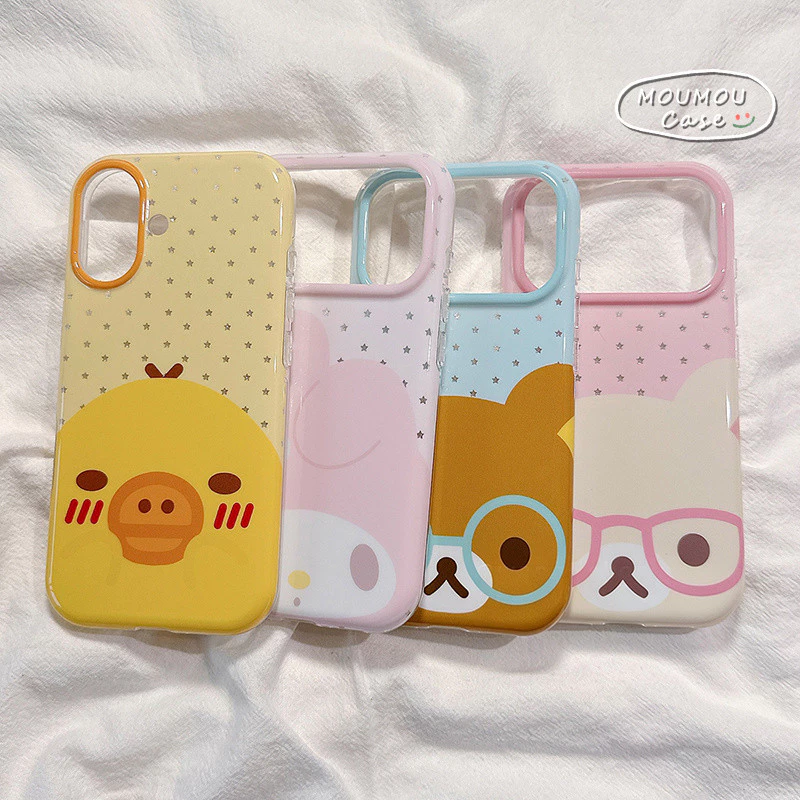 Ốp Lưng Cho Iphone 16 17 15 11 13 14 12 Pro Max 7 8 15 16 Plus air X XR XS Max Bìa mềm IMD mới Rilakkuma Luxury New