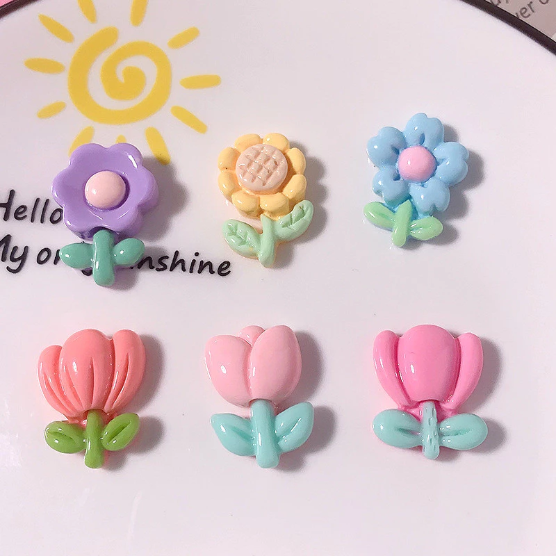 [Kèm sticker dán] Kawaii Cute Miniature Resin Charms Flatback DIY Accessories for Decoden Phụ kiện thời trang