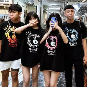 Áo Phông Nam Nữ Poppop Cotton Mềm Mịn Form Rộng In Hình Cá Tính Phong Cách Hàn Quốc