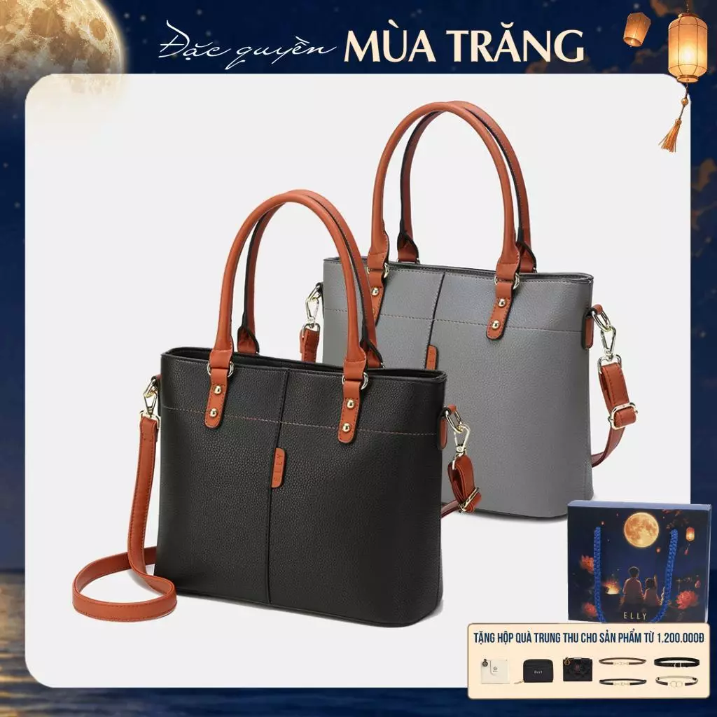 [TẶNG QUÀ TRUNG THU 599K] Túi xách nữ thời trang ELLY EL278 đeo chéo đeo vai xách tay da tổng hợp cao cấp chính hãng