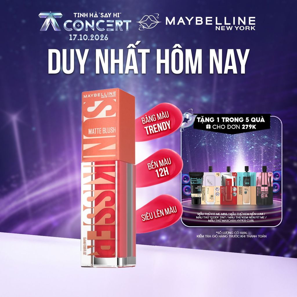Má Hồng Kem Sunkisser Căng Mọng Bền Màu 12H Maybelline New York 4.7ml