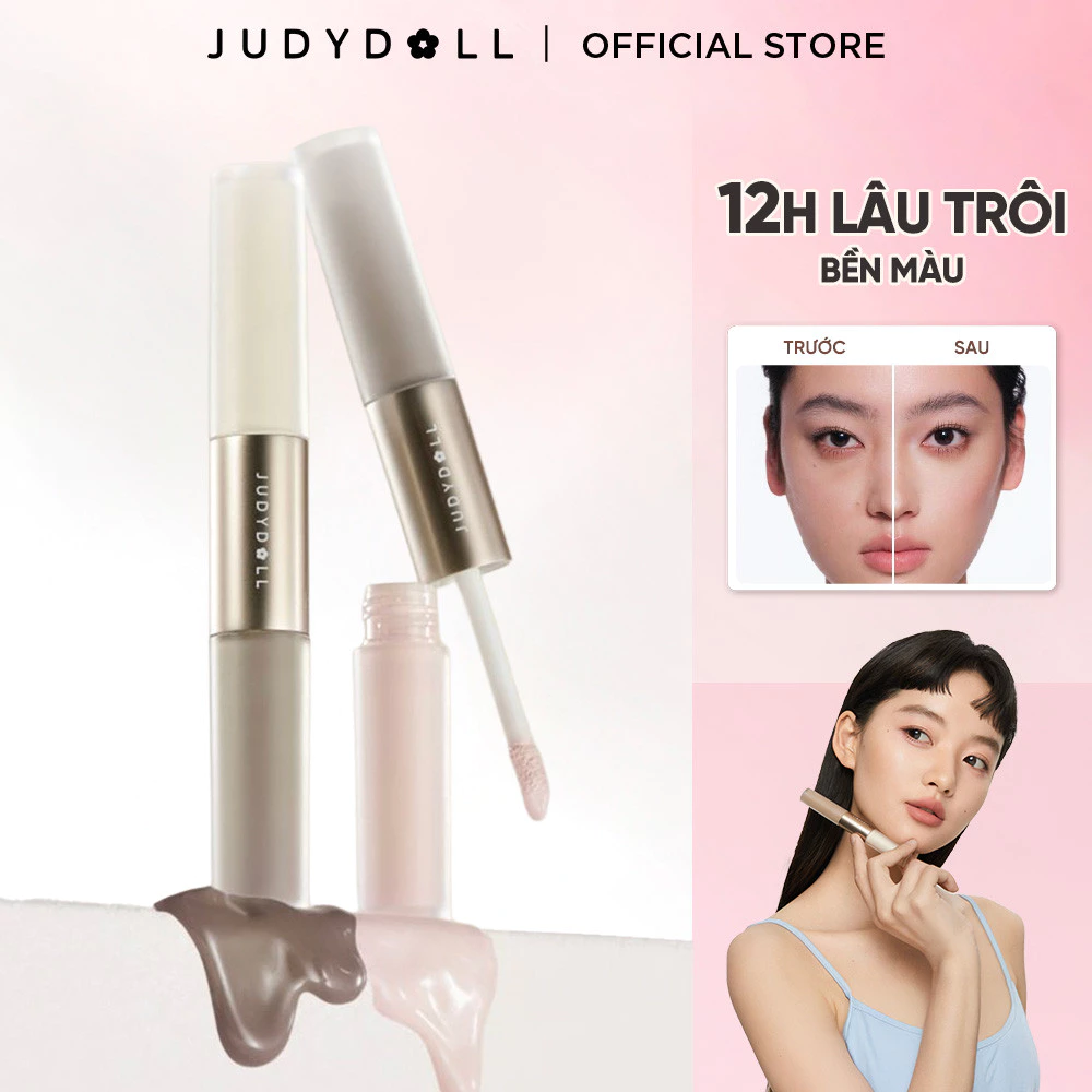Kem Tạo Khối Bắt Sáng JUDYDOLL 4.8g Lâu Trôi Tự Nhiên Dạng Lỏng Dễ Sử Dụng Cho Người Mới Bắt Đầu
