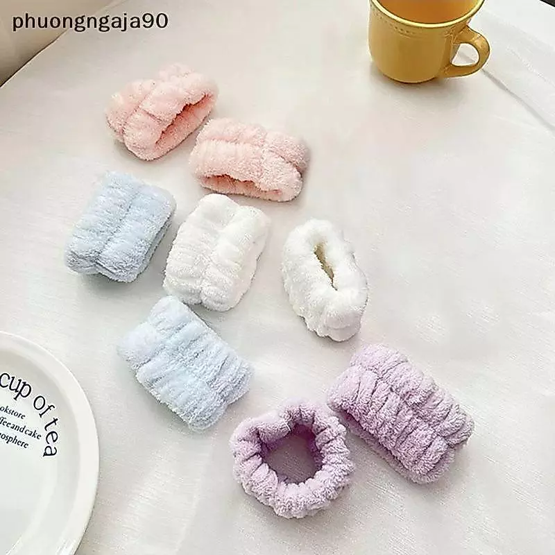 1 cặp phụ nữ yoga chạy rửa mặt dây đeo cổ tay để rửa mặt Spa cổ tay washband tóc ban nhạc sợi nhỏ thấm