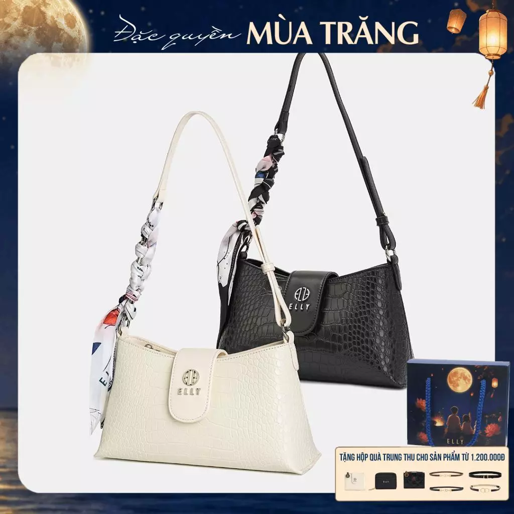 [TẶNG QUÀ TRUNG THU 599K] Túi đeo vai nữ ELLY EL374 đeo chéo da tổng hợp thời trang cao cấp