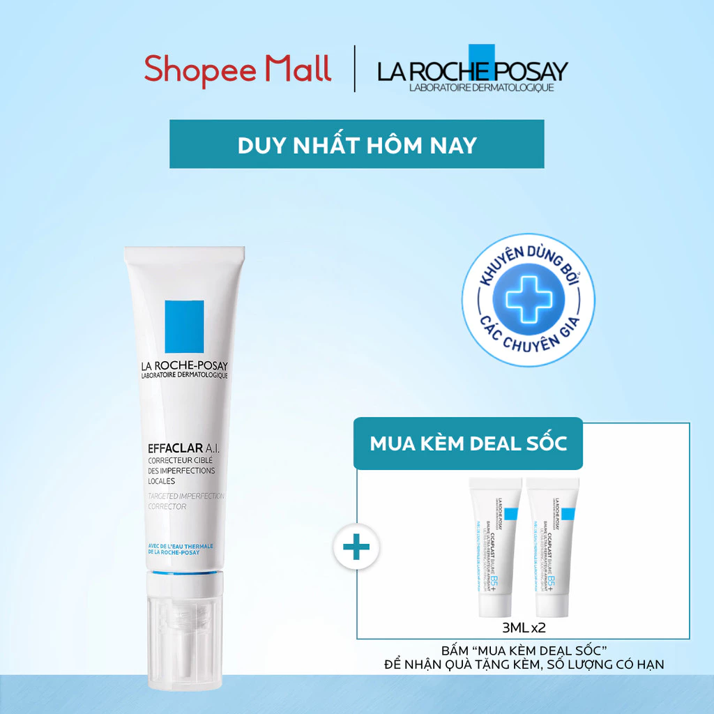 Kem giảm mụn chuyên biệt La RochePosay Effaclar A.I. 15ml