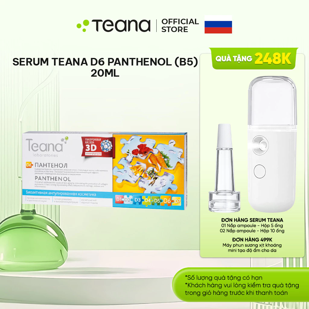 Serum Teana D6 Panthenol làm dịu, giảm viêm đỏ và phục hồi da 10ml/20ml