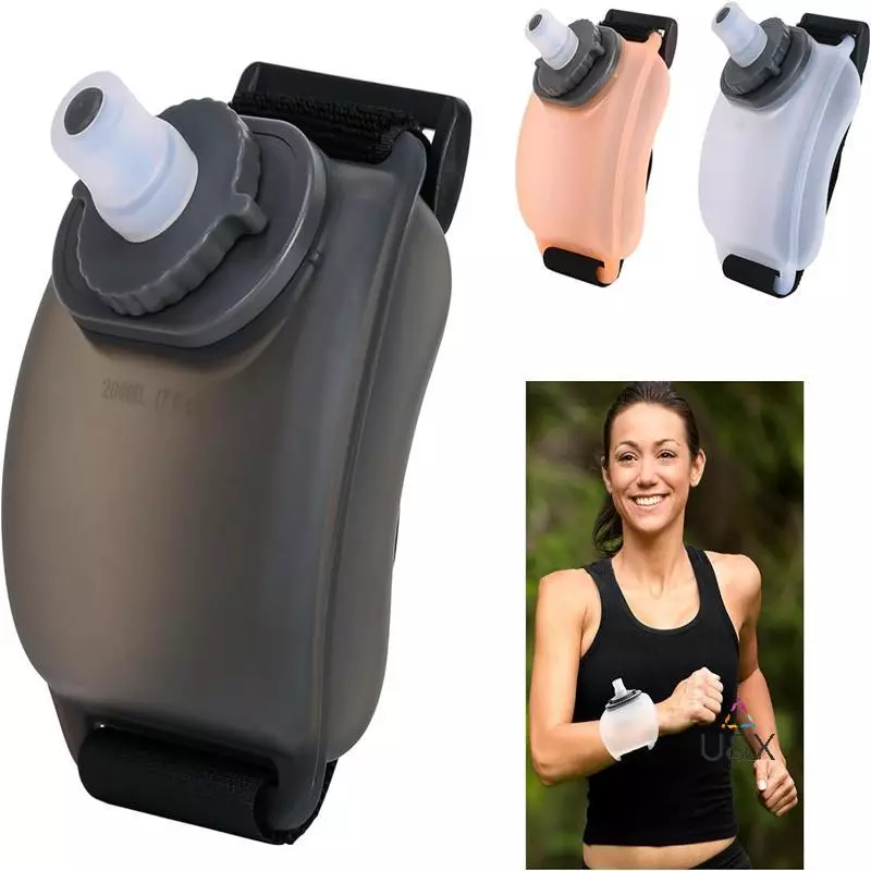U & X Ngoài Trời Di Động Chạy Cổ Tay Chai Nước Có Thể Điều Chỉnh Thể Thao Nhỏ Cổ Tay Nước Cốc Cho Thể Dục Ngoài Trời Đi Xe Đạp Marathon MỚI