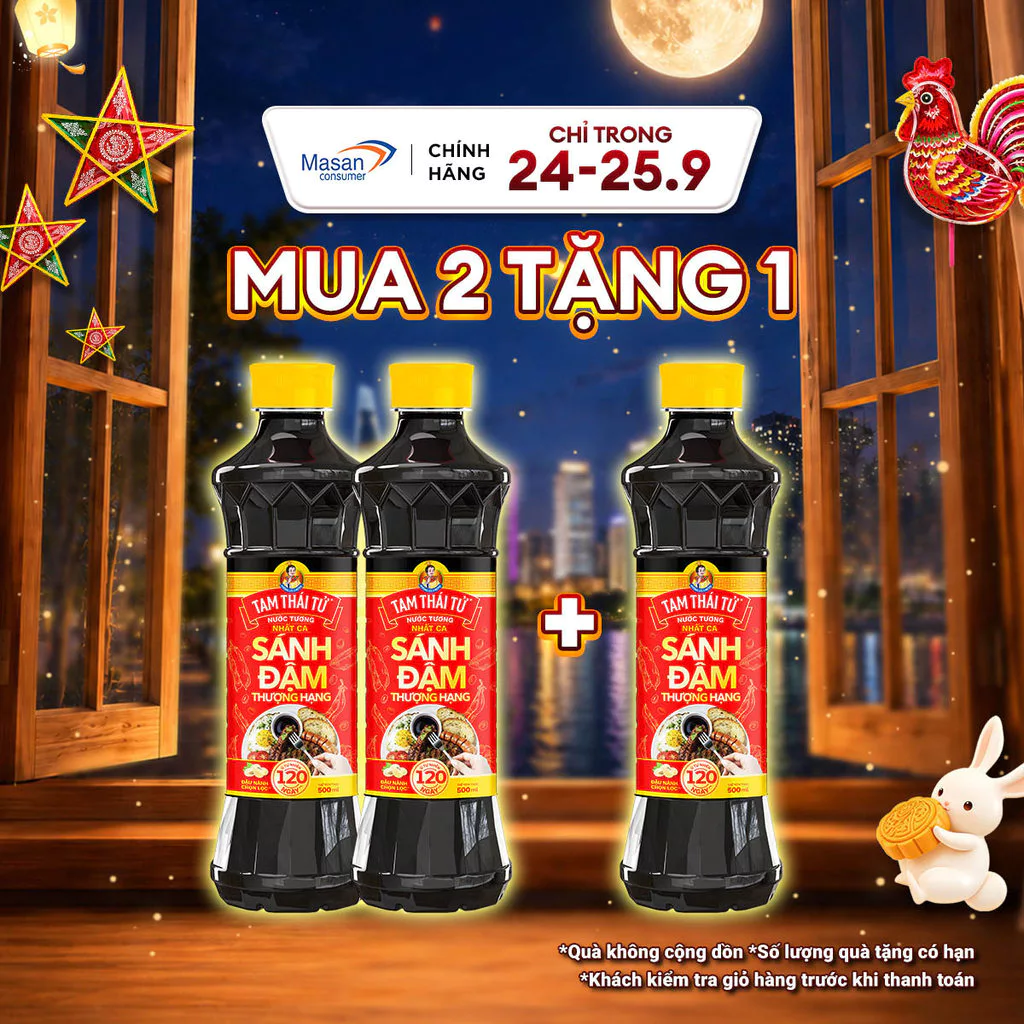 Combo 2 Nước Tương Tam Thái Tử Nhất Ca Sánh Đậm 500Ml