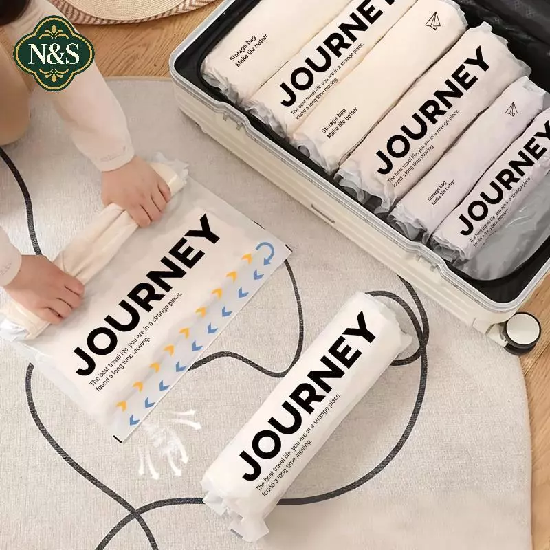 NS Tay Cuộn Chân Không Túi Bảo Quản 2 Pa Không Cần Bơm Chống Thấm Nước Tiết Kiệm Không Gian Cho Chuyến Đi Công Sở Quần Áo Paing NS