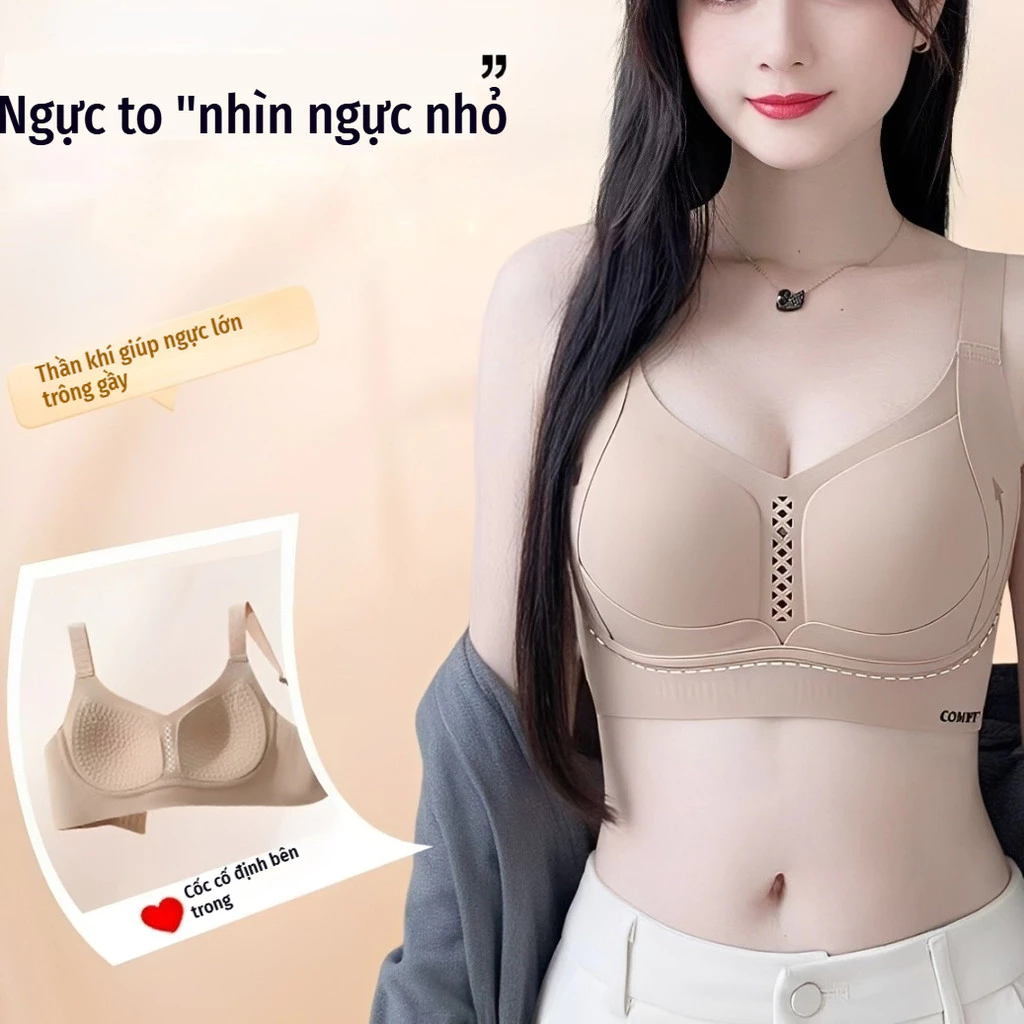 Áo ngực không gọng, dành cho ngực lớn, mặc vào thon gọn liền, dáng cao ôm sát, mặc đẹp dáng thon.