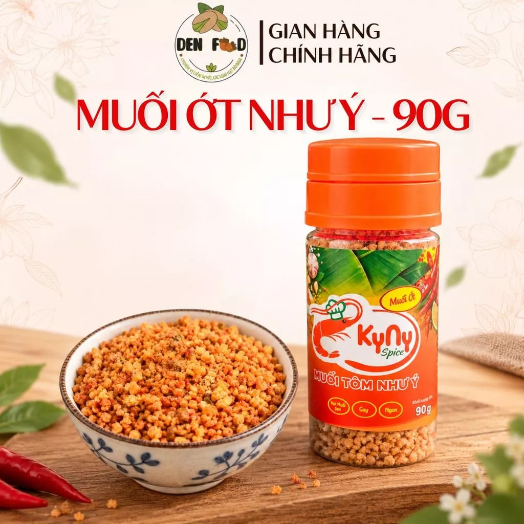 Muối Ớt Như Ý Loại Muối Ớt Hũ 90g – Muối Chấm Trái Cây, Bánh Tráng, Gia Vị Ướp Thịt Cá - Ăn Vặt Denfood
