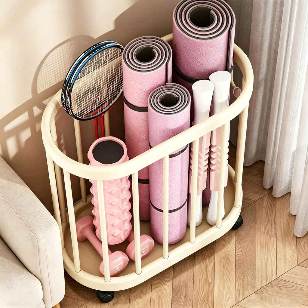 [Sản phẩm mới] Giỏ đựng thảm tập Yoga Thiết bị thể thao gia đình Bóng rổ Đồ thể thao Lưu trữ dụng cụ tiện dụng Giá đựng dụng cụ tập thể dục