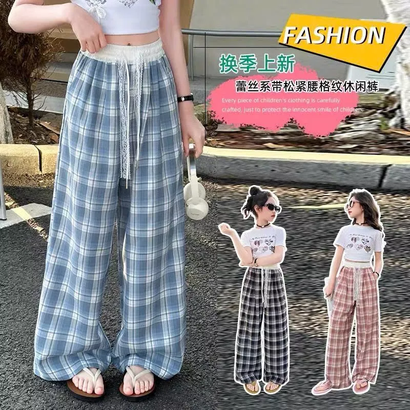 ( bé gái từ 39-50kg )  Quần ống rộng bé gái mùa hè mỏng nhẹ - thoáng mát thời trang dễ phối-thubiohien