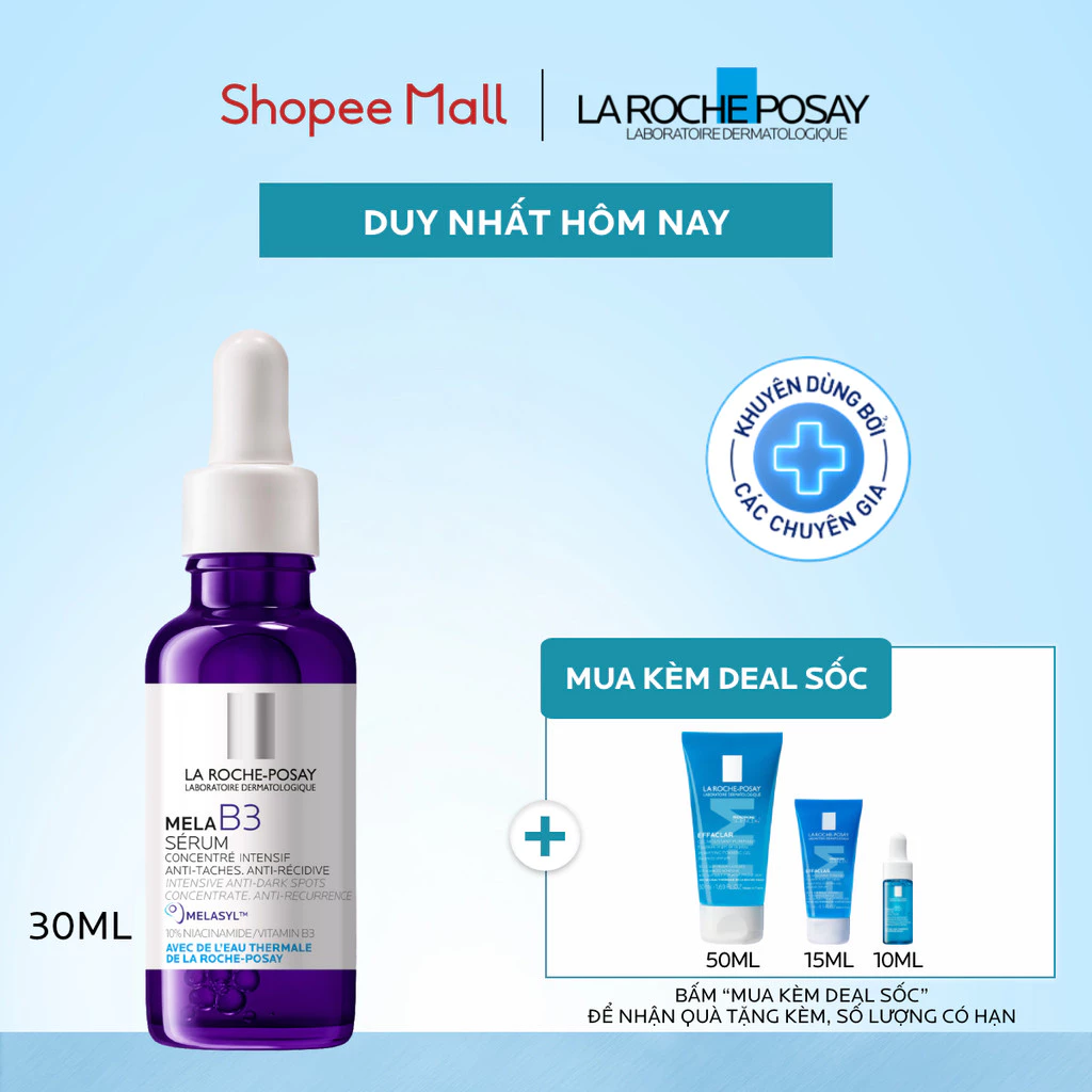 Dưỡng chất giảm thâm nám và dưỡng sáng toàn diện La Roche-Posay Mela B3 serum 30ml