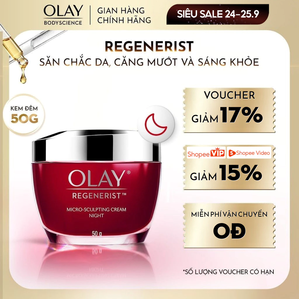 [LIVE] Kem Dưỡng Da Ban Đêm Olay Regenerist 50g