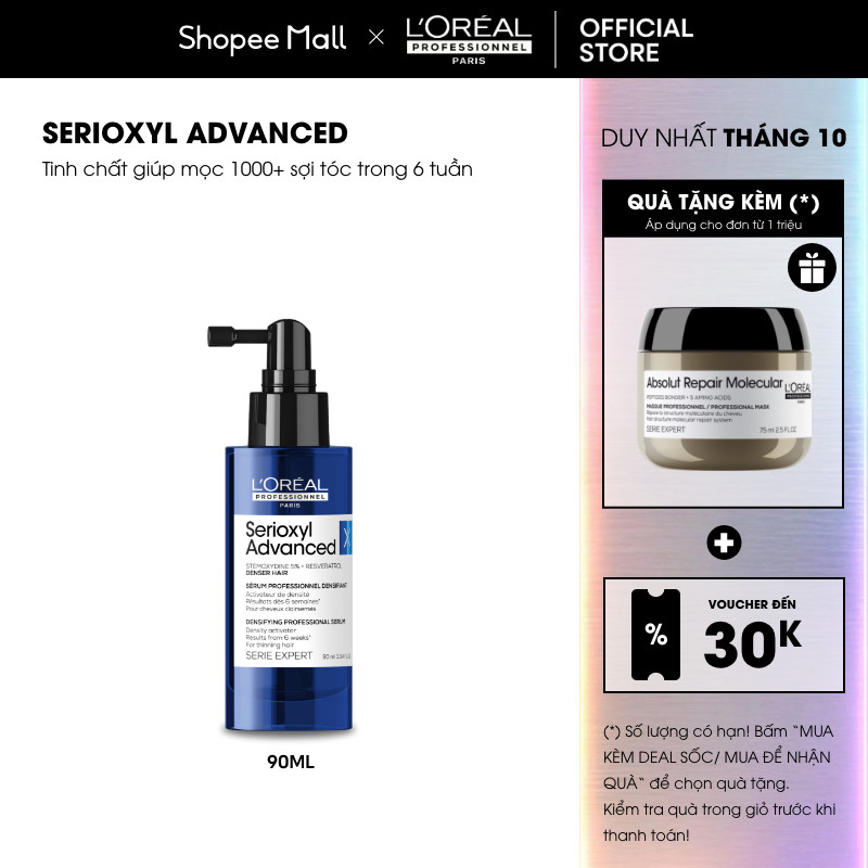 Tinh chất xịt tăng mật độ làm dày tóc chuyên nghiệp L'Oréal Professionnel…