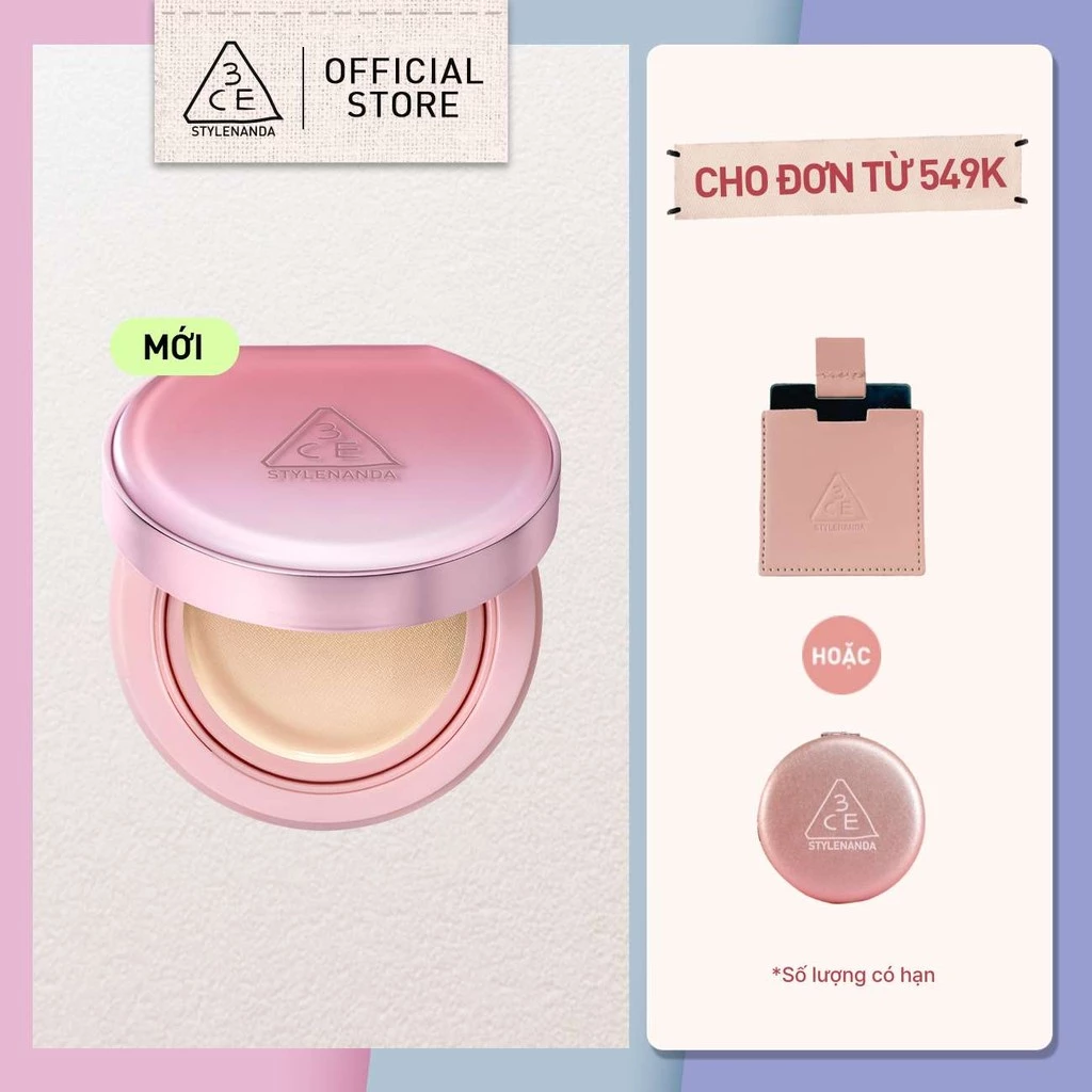 Phấn Nước Trang Điểm 3CE Fitting Mesh Cover Cushion