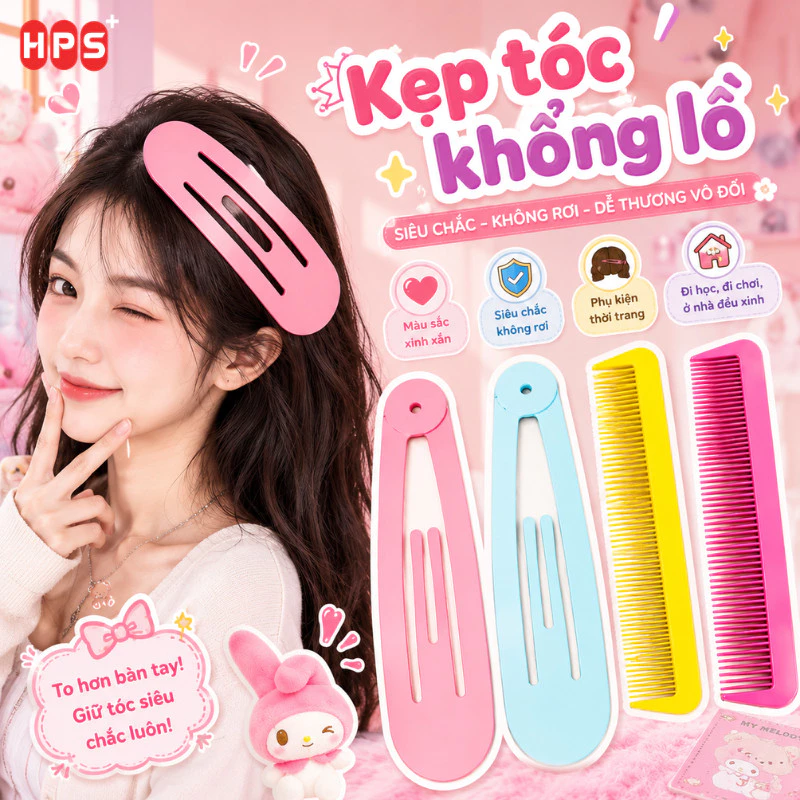 Kẹp Tóc Khổng Lồ Dài 28cm, Lược Siêu To Cực Đại Hài Hước, Phụ Kiện Gắn Túi Xách, Quà Tặng Troll Bạn Bè