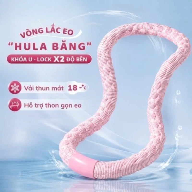 Vòng tập eo mềm lụa băng, im lặng đốt mỡ thon eo, di động dễ mang, nhiều màu/trọng lượng