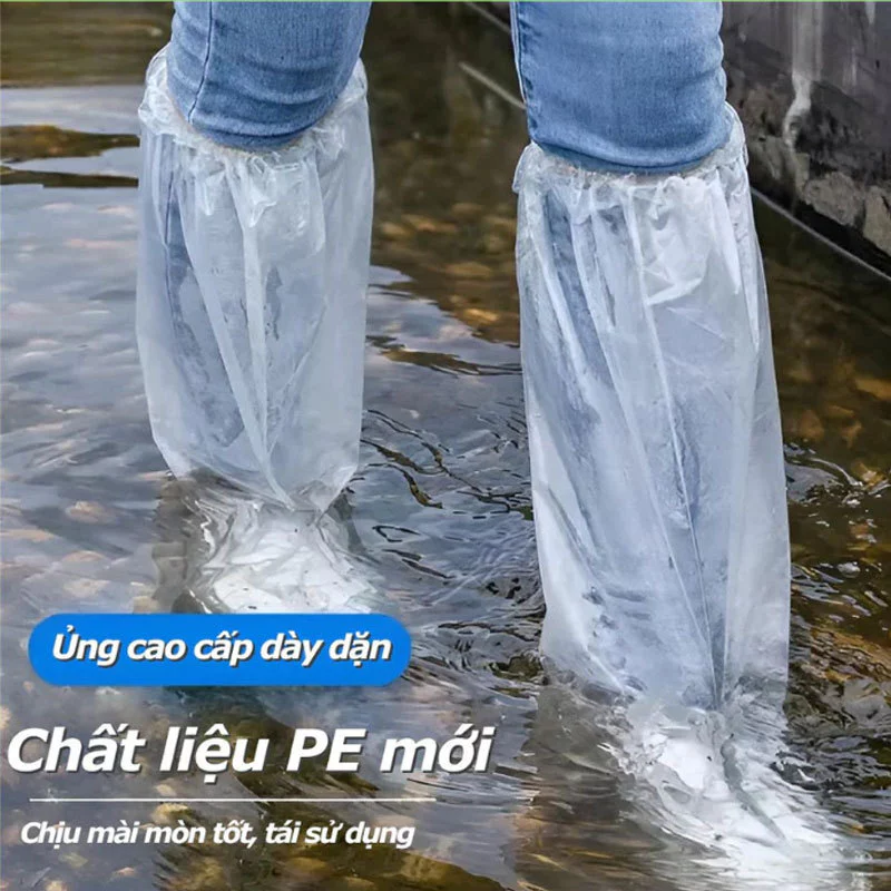 [Wx] Combo 5/10 Cặp Bọc giày cao su chống nước Vỏ Bọc Giày Đi Mưa Bằng Nhựa Cao Su Y Tế,Chống ướt chống bùn đi mưa