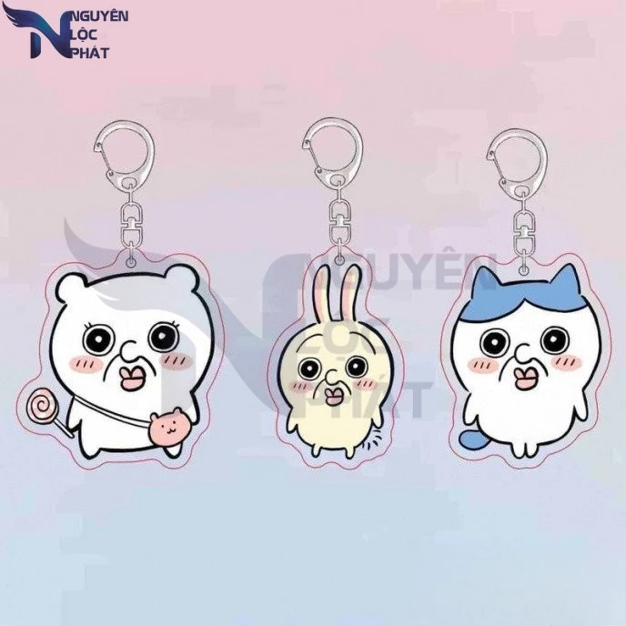 Chiikawa Hoạt Hình Whimsical Q Phiên Bản Acrylic Vui Móc Khóa Trang Sức Cho Bé Quà Tặng Mặt Dây Chuyền Dễ Thương