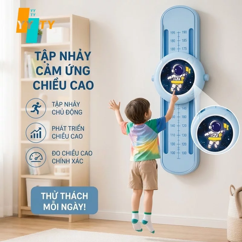 Bộ Đếm Cao Nhảy Cảm Ứng Chất ABS An Toàn Điều Chỉnh Cao Dễ Lắp Cho Trẻ 2 Đến 18 Tuổi