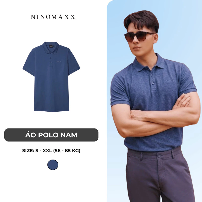 Áo Polo Nam Cao Cấp Ninomaxx Form Travel Fit DENSECOTTON Siêu Thấm Hút Giữ Form Tốt 2505008