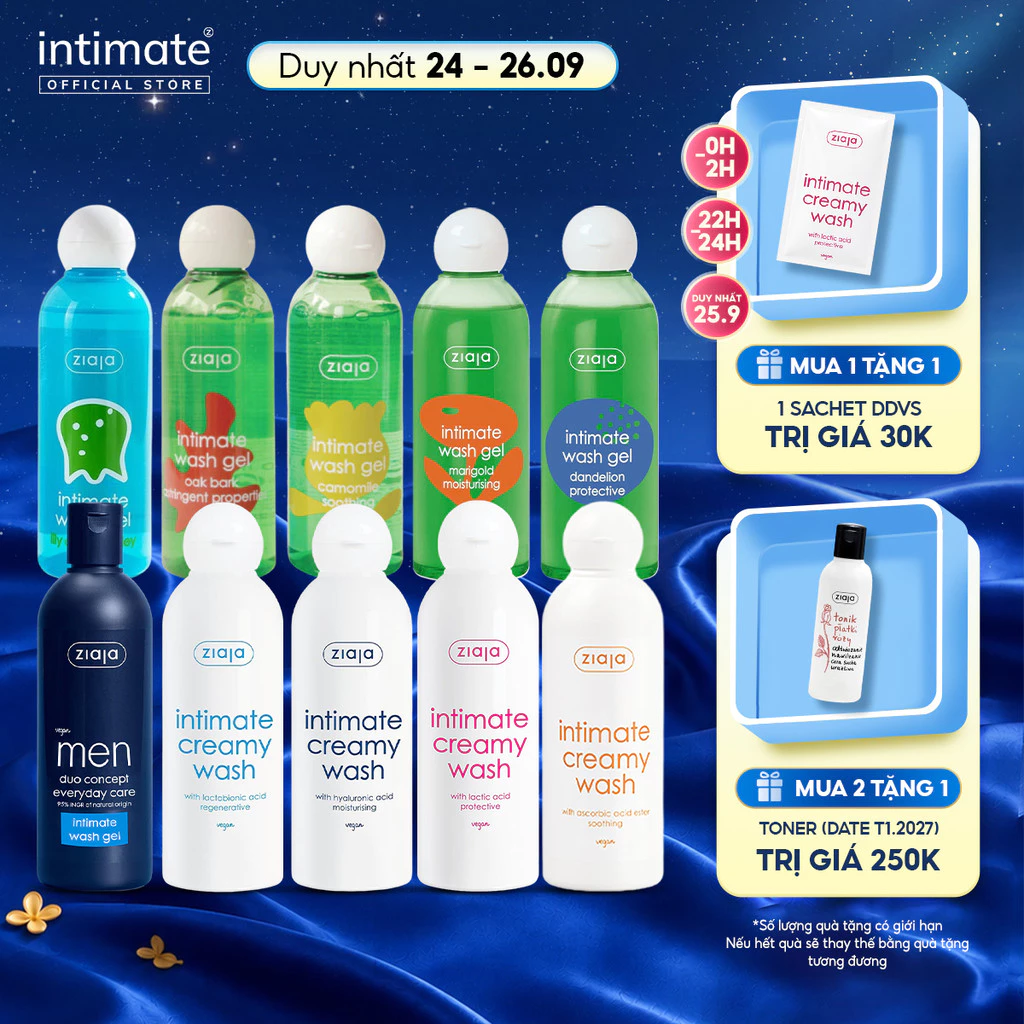 (LS) Dung Dịch Vệ Sinh Intimate ZIAJA Cho Nữ/Nam 200ml/300ml