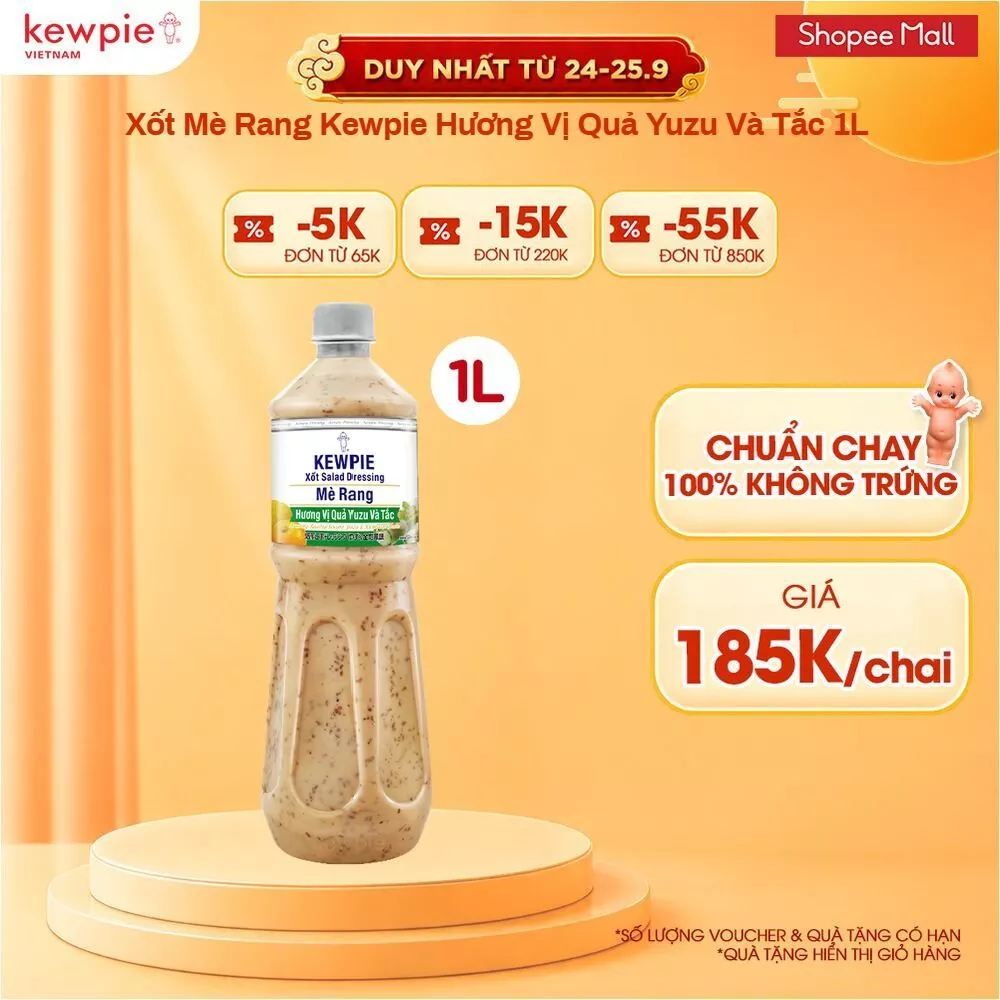 Xốt Mè Rang Kewpie Hương Vị Quả Yuzu Và Tắc 1L