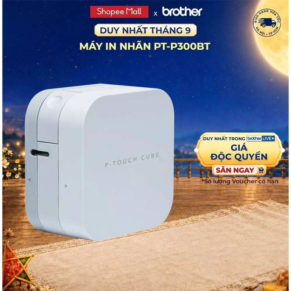 Máy in nhãn Brother PT-P300BT