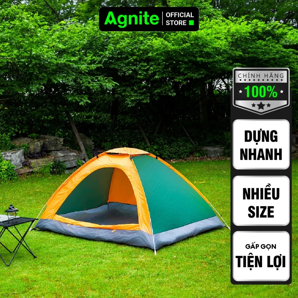 Lều cắm trại Agnite, picnic, dã ngoại lắp và tháo dễ dàng nhanh chóng, tự bung, nhiều mẫu mã, nhiều kích thước