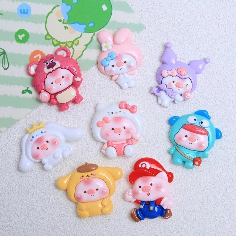 【Tặng sticker】DIY nhiều loại anime hoạt hình, nhiều mẫu trang trí tùy chọn, có thể dùng cho kẹp tóc, Phụ kiện thời trang