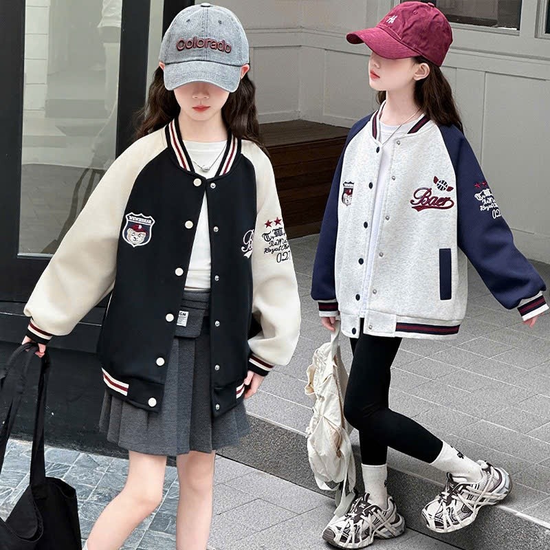 Áo khoác nỉ bomber thu đông cho bé trai, gái 18-52kg Baer. Áo Hoodie nỉ ấm có mũ cho trẻ em, học sinh nam nữ 6-14 tuổi
