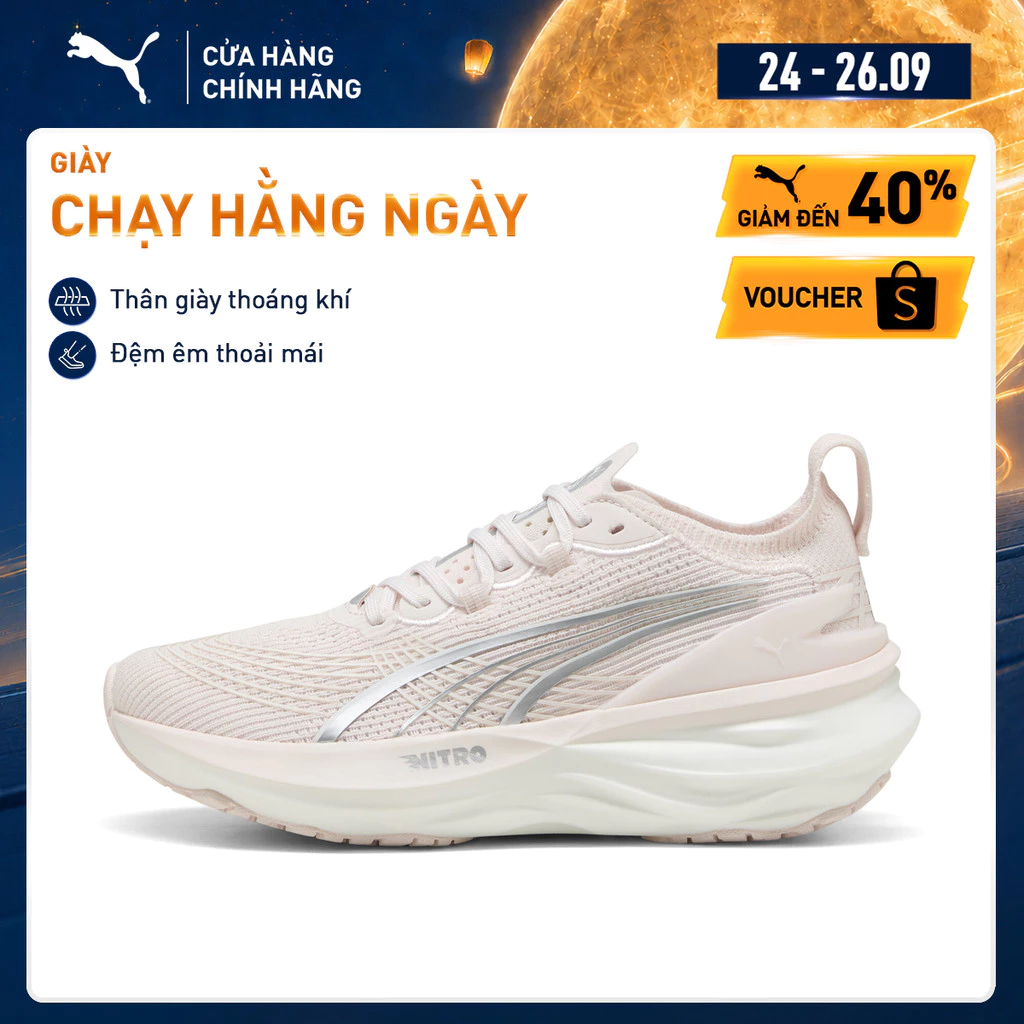 Giày Chạy Bộ PUMA Nữ ForeverRun NITRO 2 Wns Jasmine Flower-Silver Màu Hồng