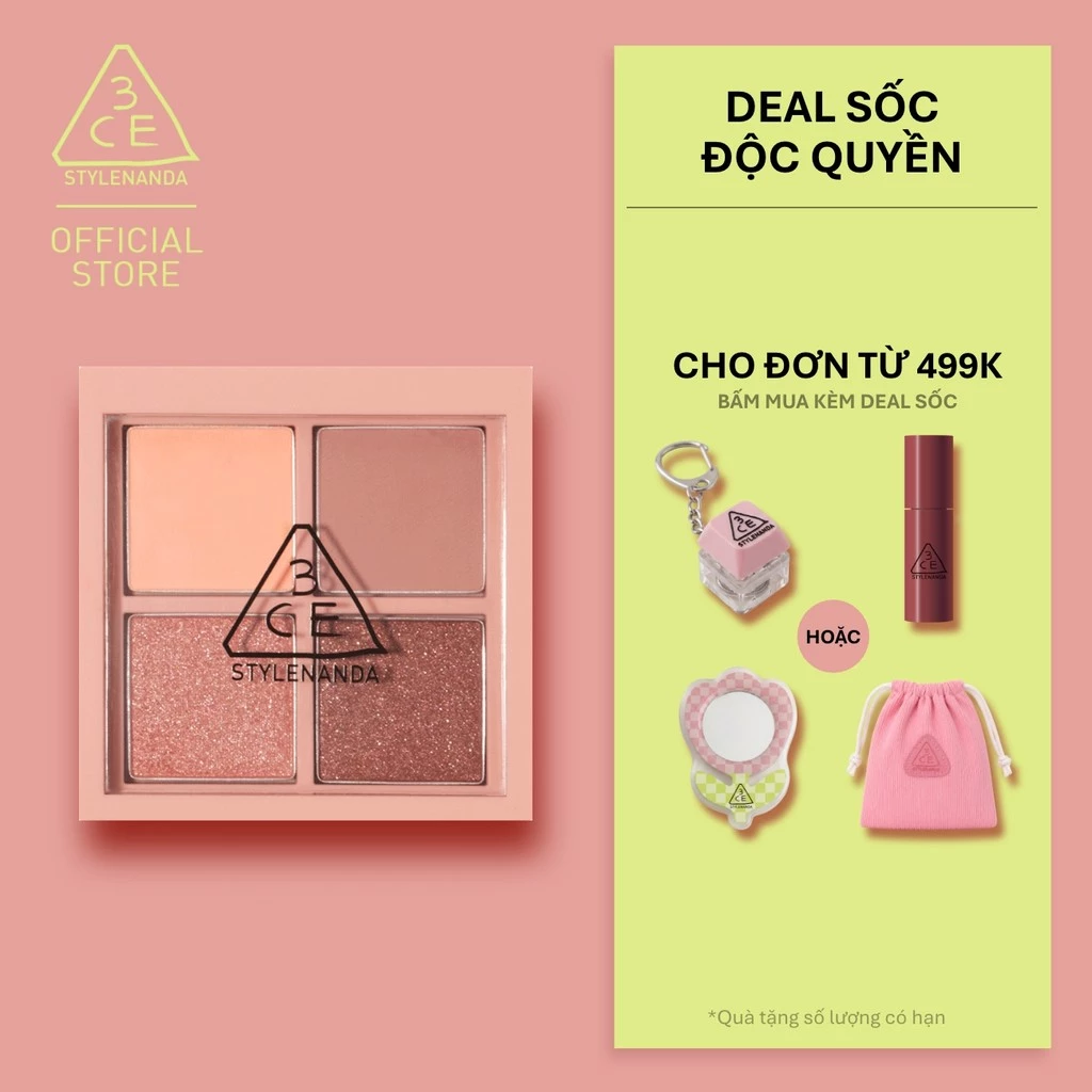Bảng phấn mắt 3CE 4 màu cỡ nhỏ nhiều màu  3CE Mini Multi Eye Color Palette Small Eye Shadow