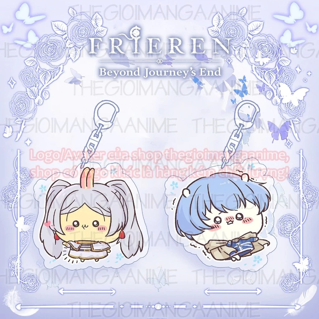 (CHIIKAWA) Móc khoá Frieren: Beyond Journey's End in hình anime chibi mica acrylic trưng bày