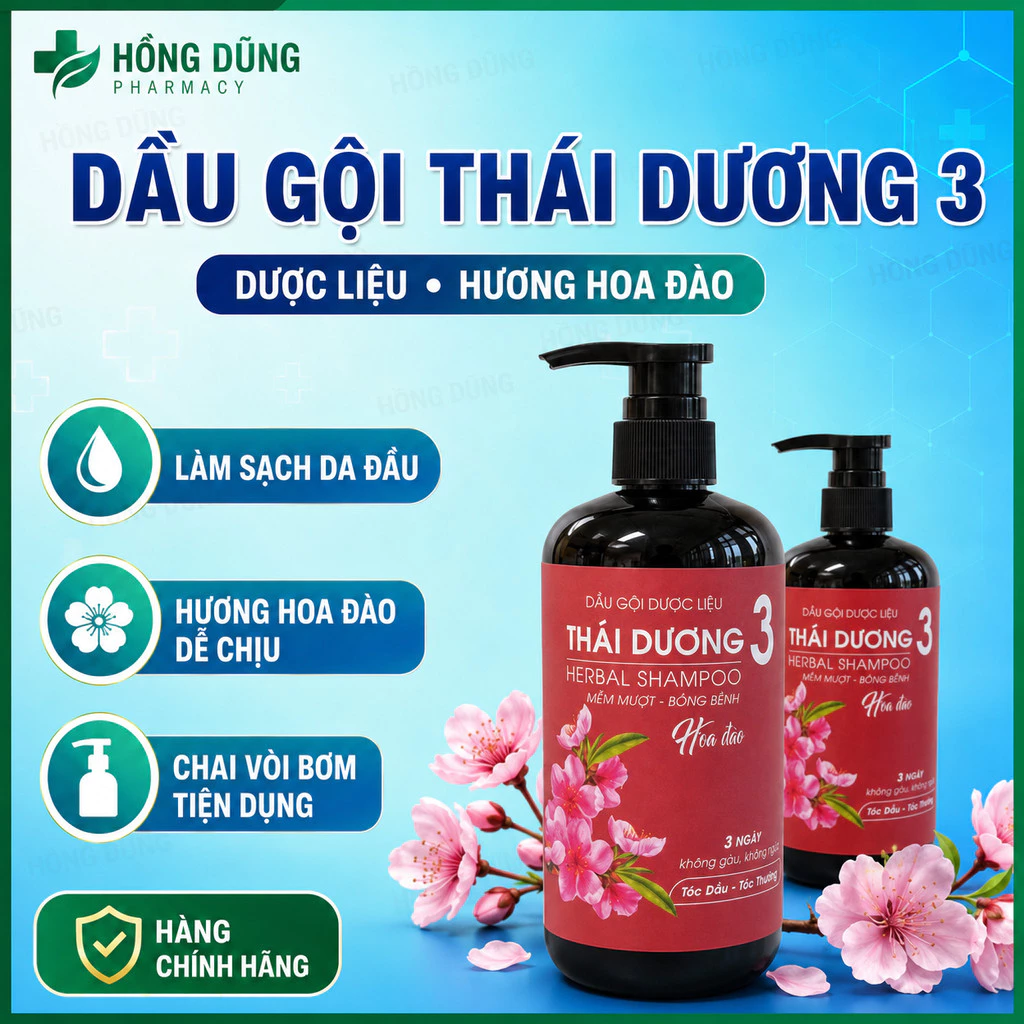 Dầu Gội Dược Liệu Thái Dương 3 Hương Hoa 500ml