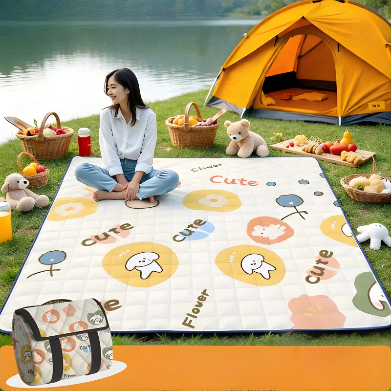Thảm Cắm Trại Gấp Gọn Chống Nước 5 Lớp Nhiều Kích Thước, Dễ Vận Chuyển