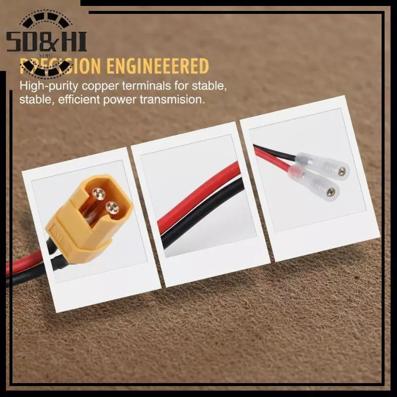 [SD & HI] Cáp chuyển đổi đầu cuối đầu đực sang đầu đạn XT60 Bộ chuyển đổi 12AWG chuyên nghiệp để thay thế đầu nối động cơ xe tay ga điện tử (vn)