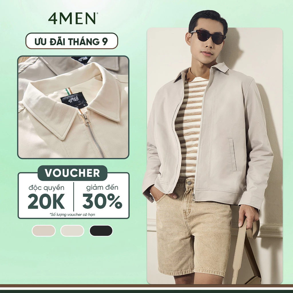 Áo Khoác Kaki Nam 4MEN AK062 Business Jacket Form Regular basic trẻ trung, năng động, đi chơi,đi làm