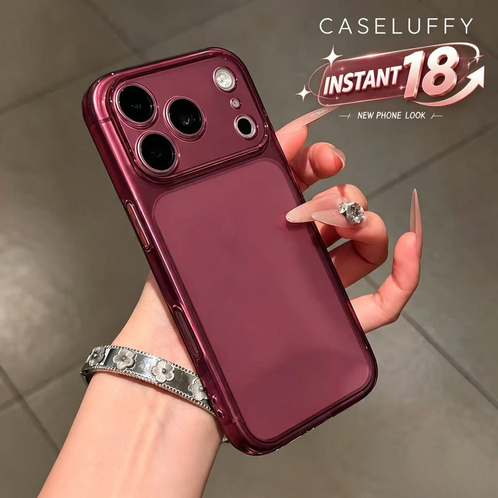 Ốp điện thoại TPU mềm TPU màu đỏ mờ siêu mỏng phù hợp cho iPhone 18 / 17…