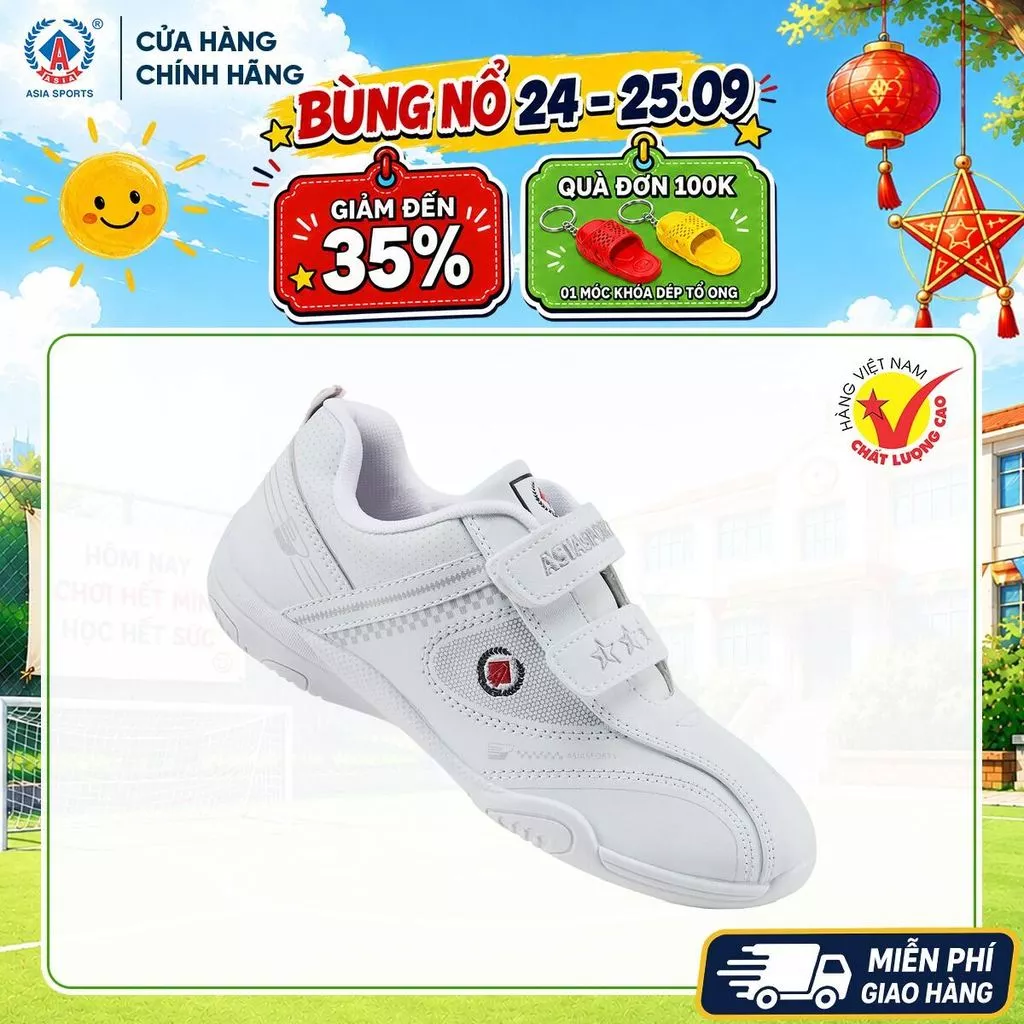 [TĂNG 1 SIZE] Giày Thể Thao Nữ ASIA Trắng Chính Hãng - Giày Đi Học Đi Chơi Đi Bộ - LC34