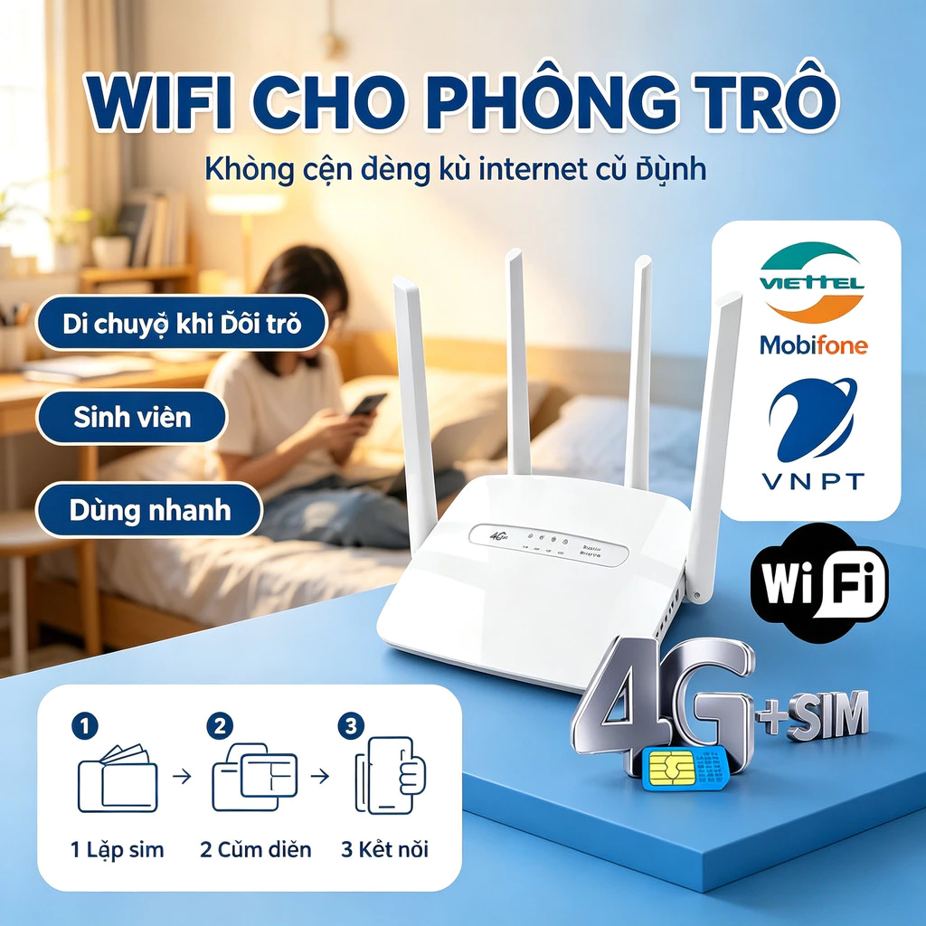 🎁Bộ định tuyến 4G, cài đặt thẻ SIM để tận hưởng WIFI 4/5G, bộ định tuyến di động