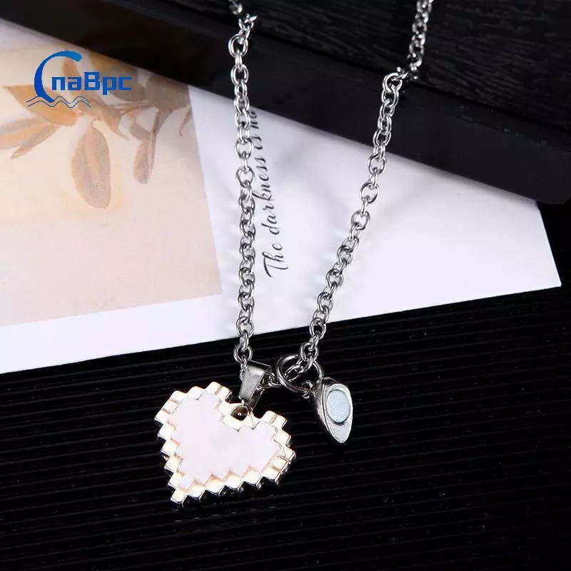 < CnaBpc > Khảm Từ Tính Ngày Lễ Tình Nhân Tình Yêu Hình Trái Tim Mặt Dây Chuyền Nelace Thời Trang Đa Năng Ngọc Hợp Thời Trang Cặp Đôi Dễ Thương Nelace Mới