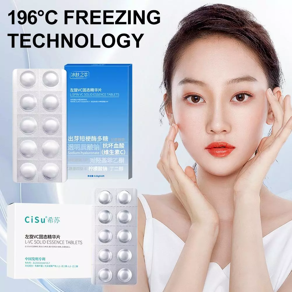 Viên Nén Tinh Chất Rắn đông Khô để Chăm Sóc Da Trẻ Hóa Vitamin C Làm Sáng Vết Thâm Tinh Chất Mịn
