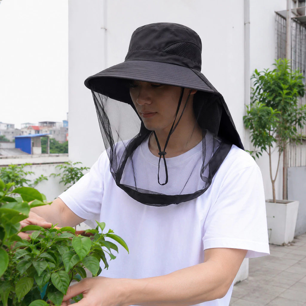 Mũ lưới chống muỗi nắng – Che mặt cổ, chất liệu thoáng mát, gấp nhỏ tiện mang theo, dùng ngoài trời